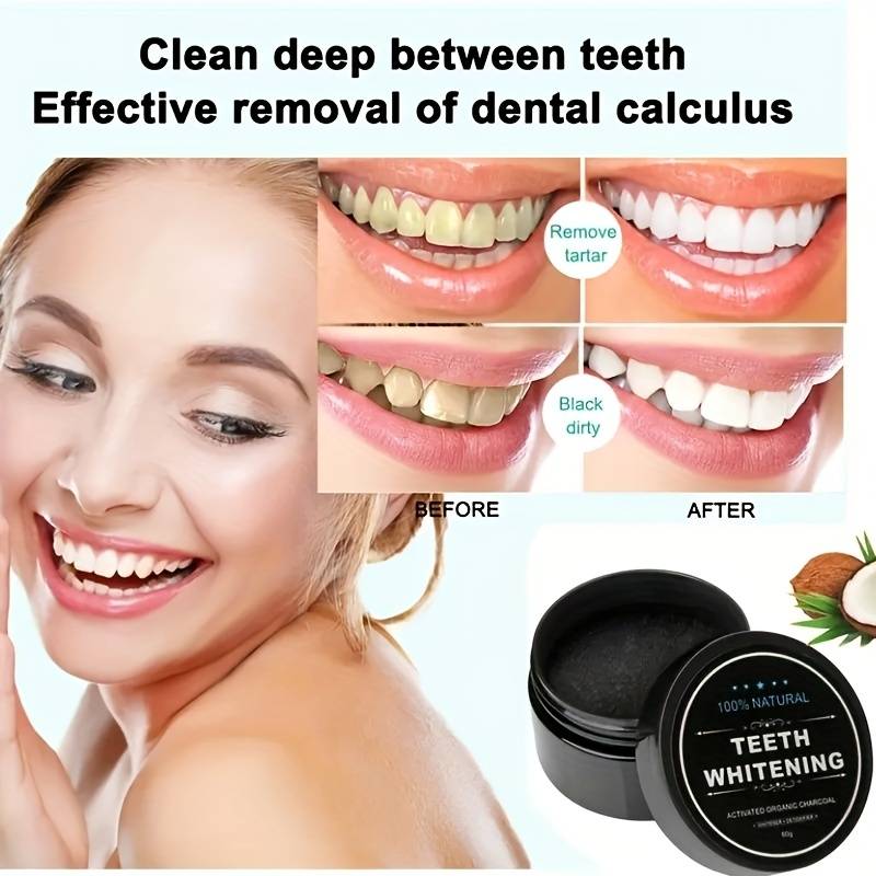 Tandenbleek Poeder - Houtkool Tandenbleek Set - Houtkool Tandenbleker