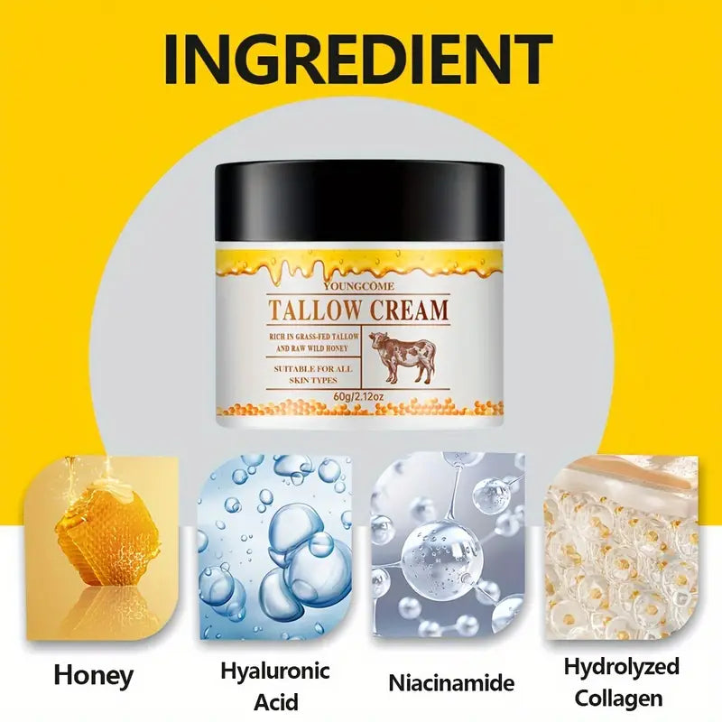 Beef Tallow - Honing en Vanille - Whipped - Grasgevoerd - Balm - Zalf