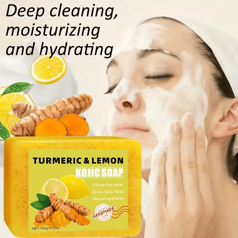 Lemon Turmeric & Kojic Acid Soap – Kurkuma Zeep 100% - Pigmentvlekken