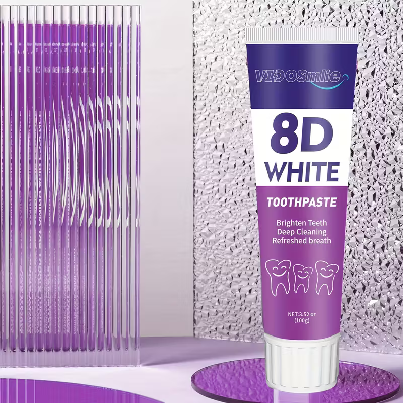 Tandenbleek Tandpasta - 8d - Mint Smaak - Witte Tanden - Diep Schoon -