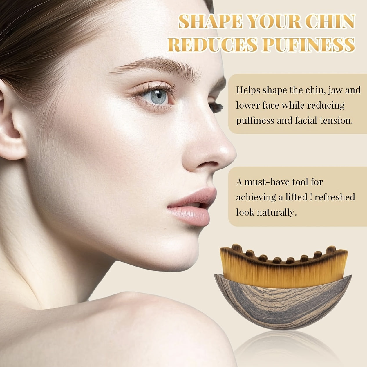 Kahil Ergonomische Lichaams- & Gezichtsborstel met Lymphatische Contou