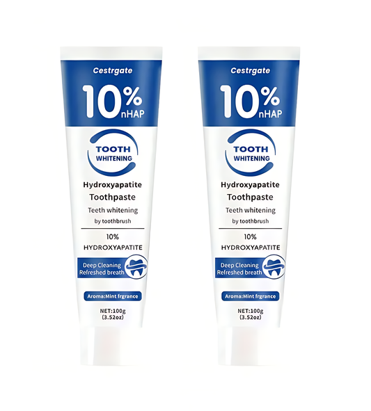 10% Hydroxyapatite Tandpasta - 2 stuks - Mint Smaak - Tandenbleek